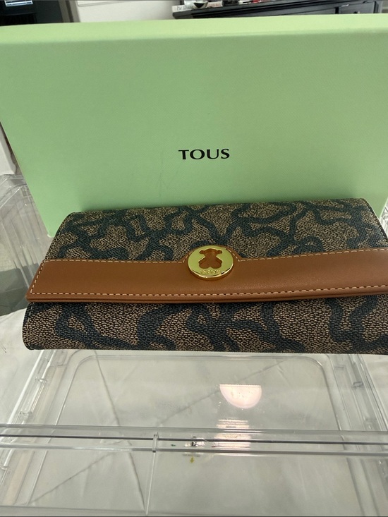 Tous Handbags - TOUS Brown and Tan Signature Continental Wallet